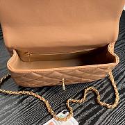 Chanel Flap Bag Top Handle Caramel Lambskin 25cm - 6