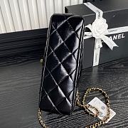 Chanel Flap Bag Top Handle Black Lambskin 25cm - 4