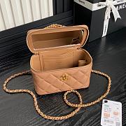 Chanel Vanity Top Handle Caramel Lambskin 17cm - 5