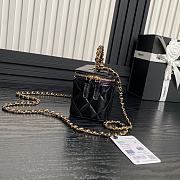 Chanel Vanity Top Handle Black Lambskin 17cm - 6