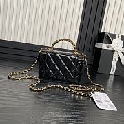 Chanel Vanity Top Handle Black Lambskin 17cm - 5