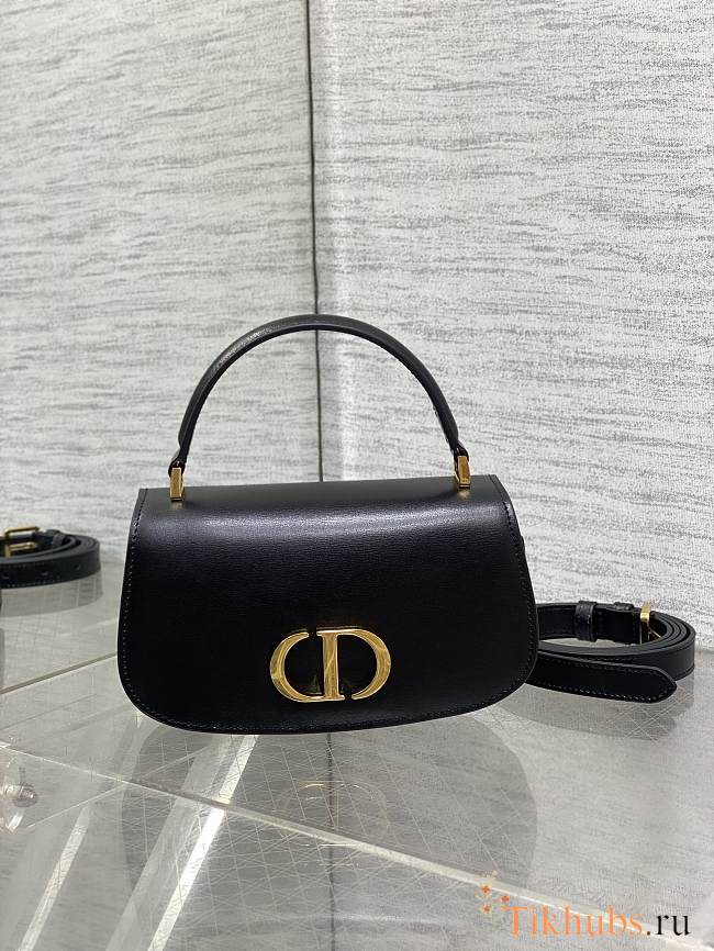 Dior Small 30 Montaigne Top Handle Bag Black Calfskin 19 x 9 x 8 cm - 1