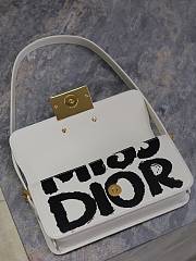 Dior Flap Bag White Black Miss Dior Graffiti Printed 22 x 11 x 6 cm - 6