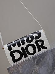 Dior Flap Bag White Black Miss Dior Graffiti Printed 22 x 11 x 6 cm - 5