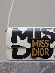 Dior Flap Bag White Black Miss Dior Graffiti Printed 22 x 11 x 6 cm - 3