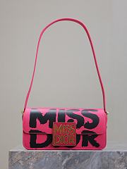 Dior Flap Bag Pink Black Miss Dior Graffiti Printed 22 x 11 x 6 cm - 1