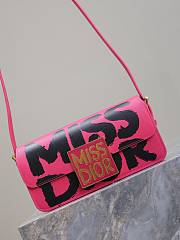 Dior Flap Bag Pink Black Miss Dior Graffiti Printed 22 x 11 x 6 cm - 3