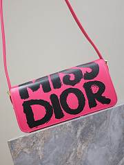 Dior Flap Bag Pink Black Miss Dior Graffiti Printed 22 x 11 x 6 cm - 2