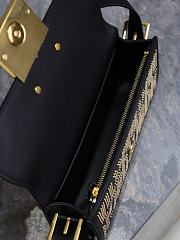 Dior Flap Bag Black Miss Dior Allover Gold-Finish Studs 22 x 11 x 6 cm - 6