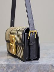 Dior Flap Bag Black Miss Dior Allover Gold-Finish Studs 22 x 11 x 6 cm - 5