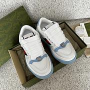 Gucci Sneaker With Web White Blue - 5