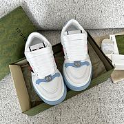 Gucci Sneaker With Web White Blue - 2