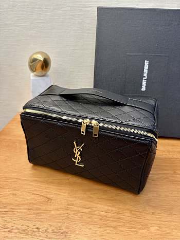 YSL Gaby Vanity Case Black 21x13x13cm