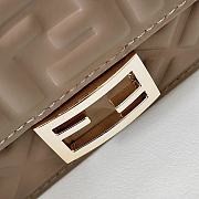 Fendi Baguette Grey Bag Leather 21x5x11.5cm - 4