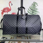 Louis Vuitton LV Keepall Bandouliere Damier Graphite 55x29x23cm - 1