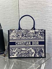 Dior Medium Book Tote White Navy Blue Sauvage 36.5 x 28 x 16.5 cm - 1