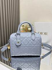 Dior Groove 25 Bag Blue Macrocannage Calfskin 25 x 19 x 16 cm - 1