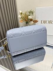 Dior Groove 25 Bag Blue Macrocannage Calfskin 25 x 19 x 16 cm - 6