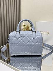 Dior Groove 25 Bag Blue Macrocannage Calfskin 25 x 19 x 16 cm - 3