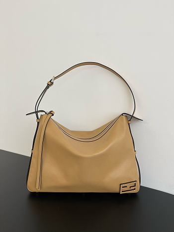 Fendi Simply Large Beige Leather Bag Beige 39.5x28x5.5cm