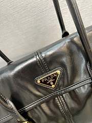 Prada Medium Leather Shoulder Bag Black 31x15x12cm - 2