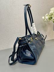 Prada Medium Leather Handbag Blue 32x15.5x12cm - 4