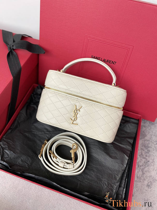 YSL Gaby Mini Vanity Bag White 18x11x6.5cm - 1