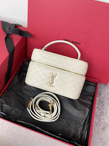 YSL Gaby Mini Vanity Bag White 18x11x6.5cm