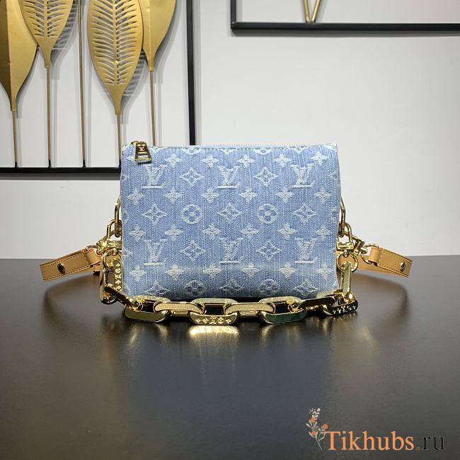 Louis Vuitton LV Coussin BB Light Blue Denim Bag 21x16x7cm - 1