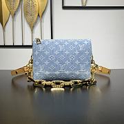 Louis Vuitton LV Coussin BB Light Blue Denim Bag 21x16x7cm - 1