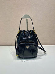 Prada Bucket Bag Black Leather 23x18x12cm - 1