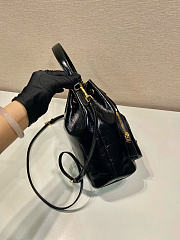 Prada Bucket Bag Black Leather 23x18x12cm - 6