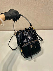 Prada Bucket Bag Black Leather 23x18x12cm - 3