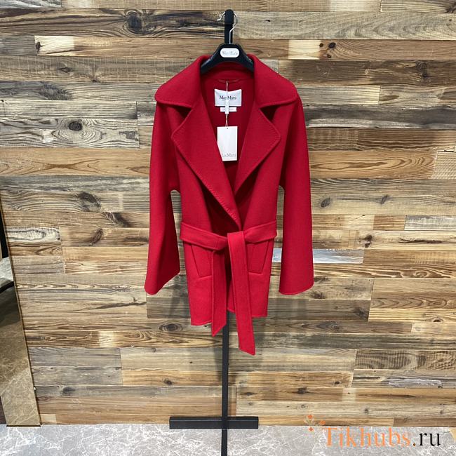 Max Mara Red Wrap Coat - 1