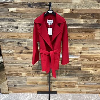 Max Mara Red Wrap Coat