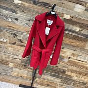 Max Mara Red Wrap Coat - 4