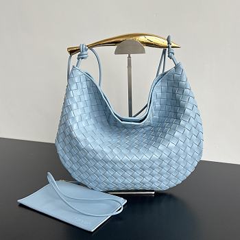 Bottega Veneta Large Sardine Top Handle Bag Blue 39x31x12cm