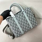 Dior Zipped Briefcase Grey Coated 35x27x6cm - 2