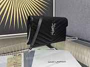 YSL Woc Wallet Chain Bag Black Silver 19cm - 4