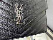 YSL Woc Wallet Chain Bag Black Silver 19cm - 2