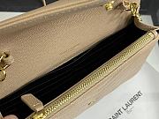 YSL Woc Wallet Chain Bag Beige Gold 19cm - 5