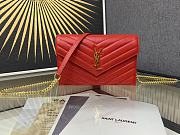 YSL Woc Wallet Chain Bag Red Gold 19cm - 1