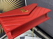 YSL Woc Wallet Chain Bag Red Gold 19cm - 6