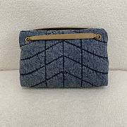 YSL Puffer Medium Suede Blue Denim 35x23x13.5cm - 3