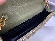 YSL Woc Wallet Chain Bag Green Gold 19cm - 6