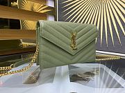 YSL Woc Wallet Chain Bag Green Gold 19cm - 3