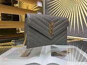 YSL Woc Wallet Chain Bag Grey Gold 19cm - 4