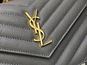 YSL Woc Wallet Chain Bag Grey Gold 19cm - 2