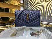 YSL Woc Wallet Chain Bag Blue Gold 19cm - 1