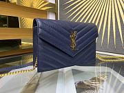 YSL Woc Wallet Chain Bag Blue Gold 19cm - 4